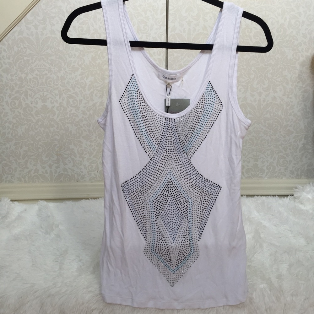 NWT Beaded Calvin Klein Tank Top